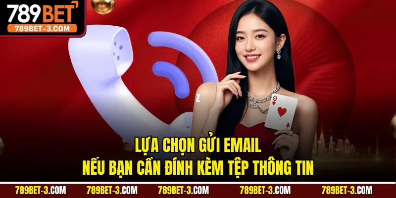 Lựa chọn gửi email nếu bạn cần đính kèm tệp thông tin